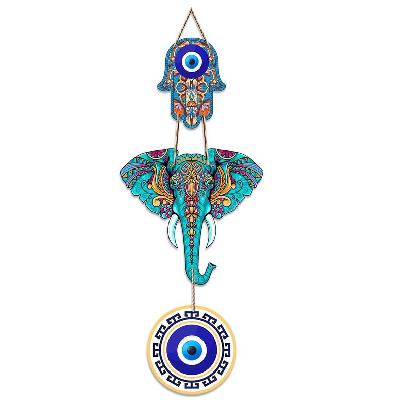 Artvibes Designer Elephant Wooden Wall Hanging