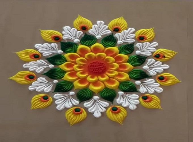 Sunflower Rangoli