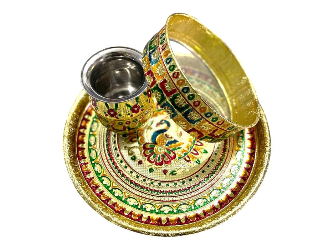CRAFTS WORLD Karwa Chauth Special Puja Thali