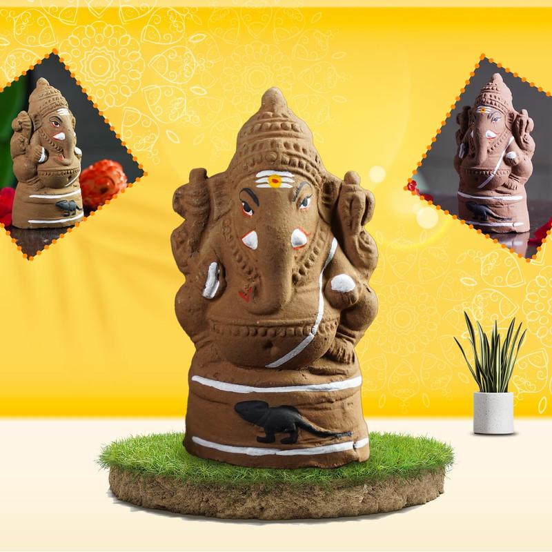 Puja N pujari Eco-Friendly Plantable Seed Ganesha Idol