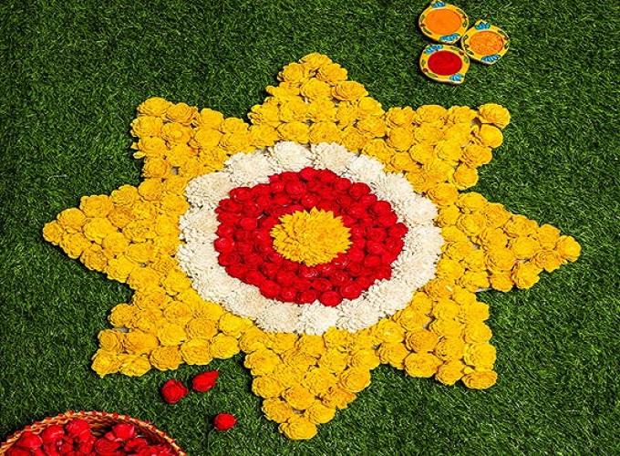 Marigold Flower Rangoli