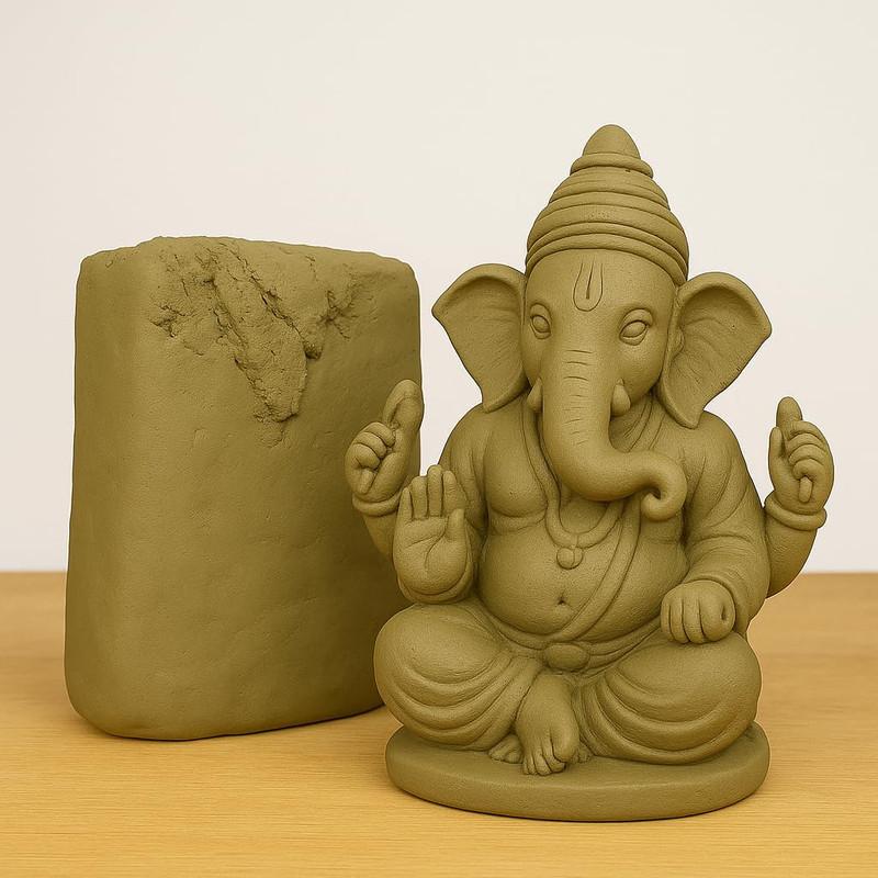 Eco-Friendly Terracotta Clay for Ganpati Idol Making