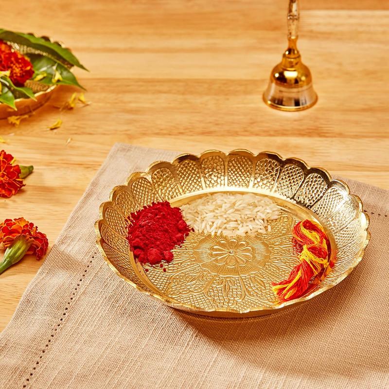 Amazon Brand - Solimo Puja Thali/Bhog Thali