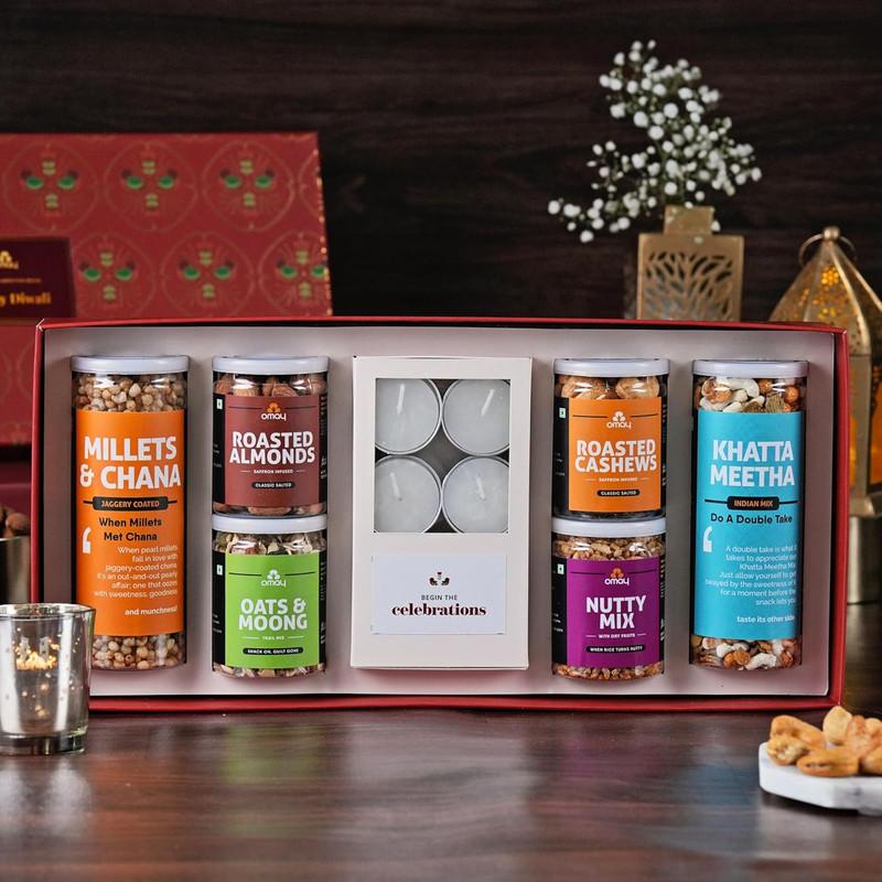 Omay Foods 12 Pcs Mixed Delights Diwali Gift Box