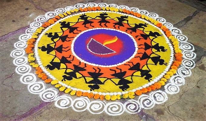 Warli Art Rangoli