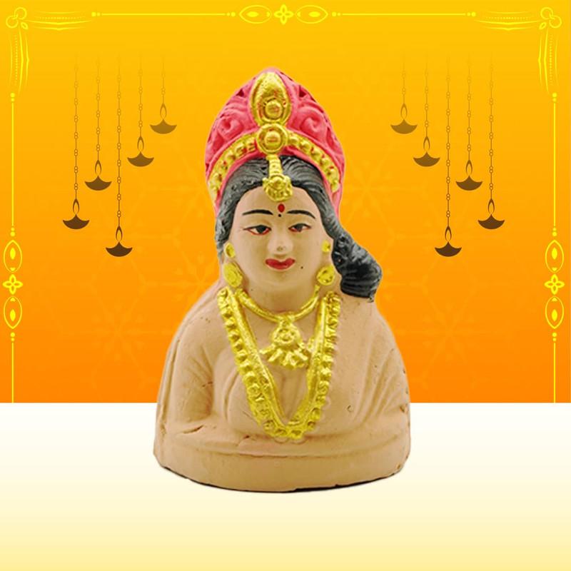 Puja N Pujari Eco Friendly Clay Gowri Gauri Idol